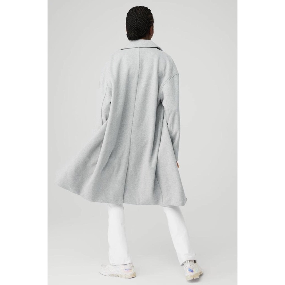 Alo Yoga VIP Blazer Trench Athletic Heather Grey S - Picture 2 of 9